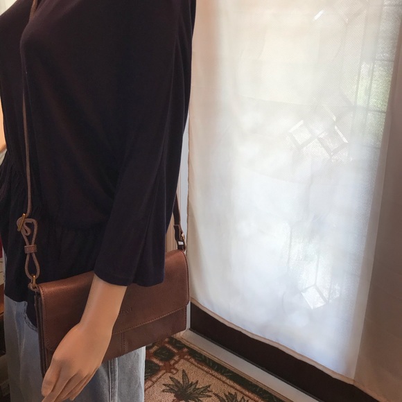 Margot Brown Genuine Leather Crossbody Bag - Picture 3 of 16